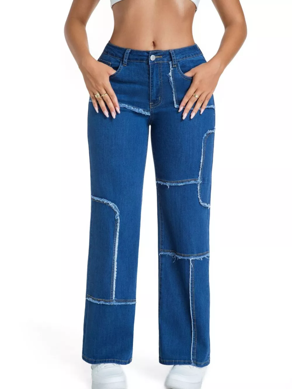 Frayed Edge Straight Leg Jeans, image 11