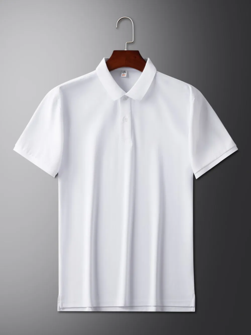 Men's Plus Size Solid Short Sleeve Polo, image 10