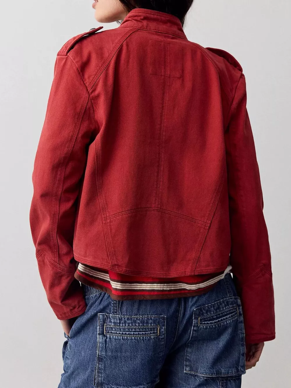 Decorative Button Cropped Jacket, image 4