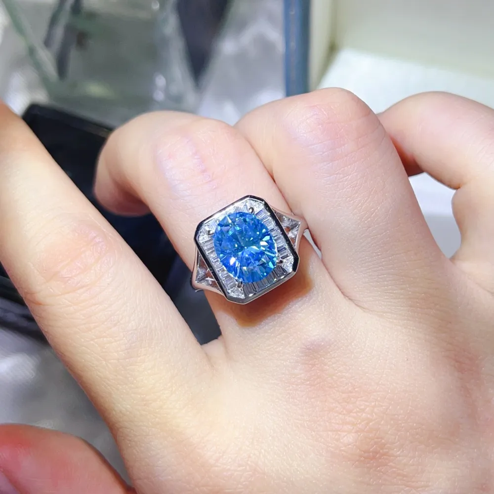 3 Carat Moissanite Square Ring, image 2