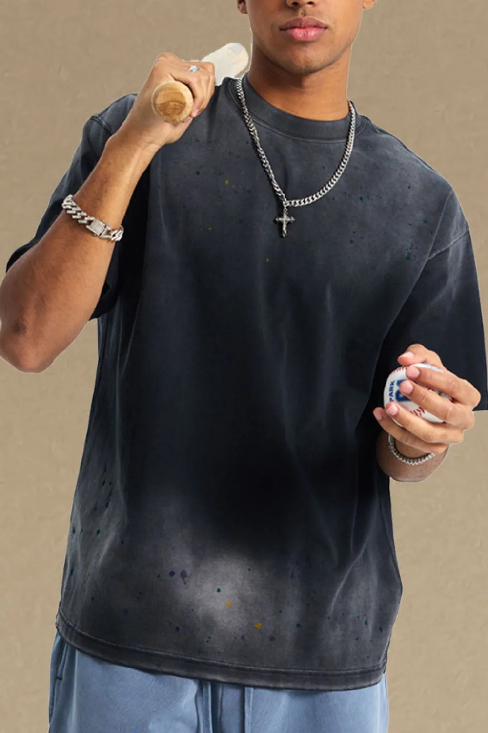 Men's Round Neck Half Sleeve T-Shirt, image 4
