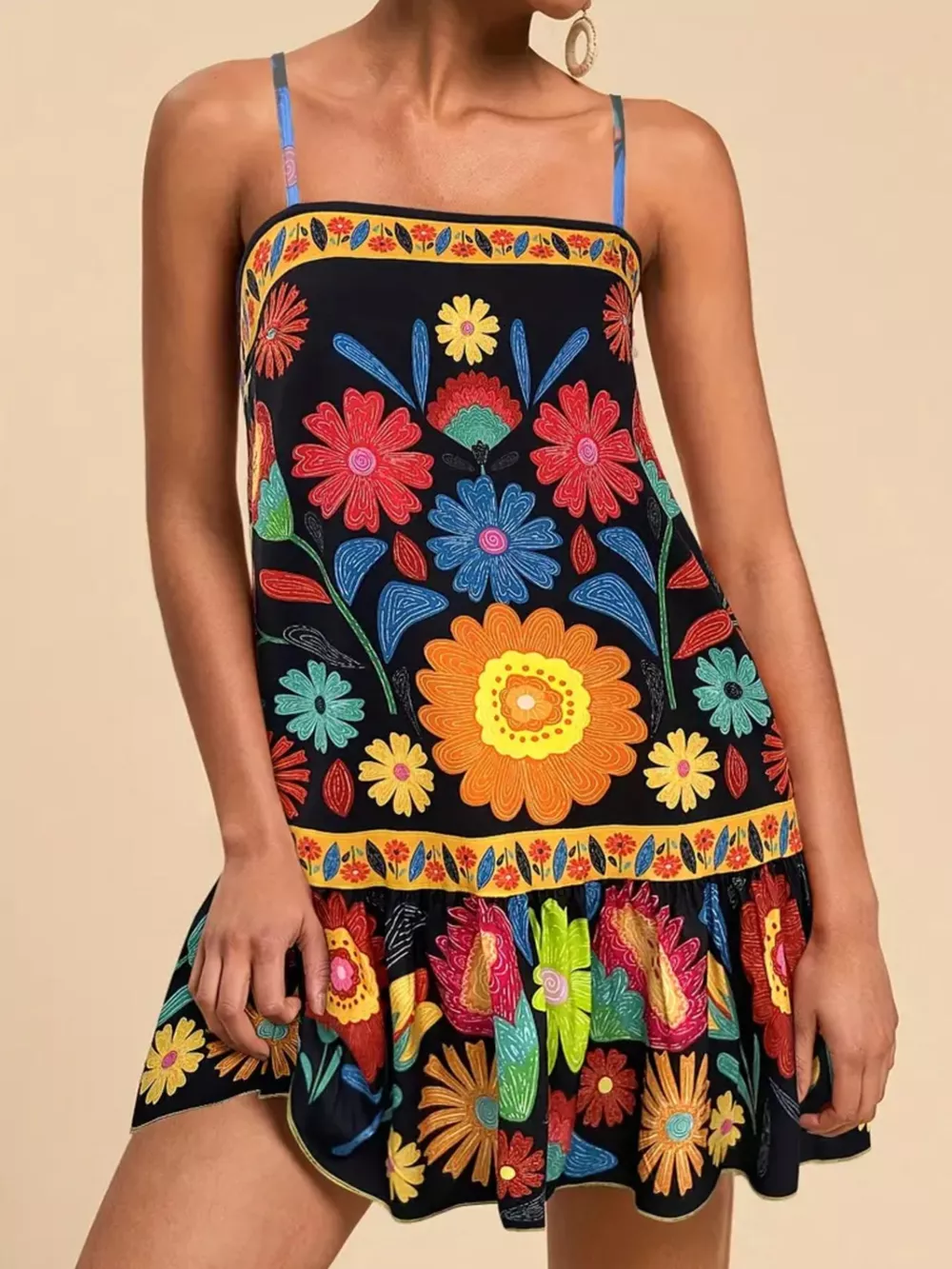 Floral Print Sleeveless Mini Dress, image 5