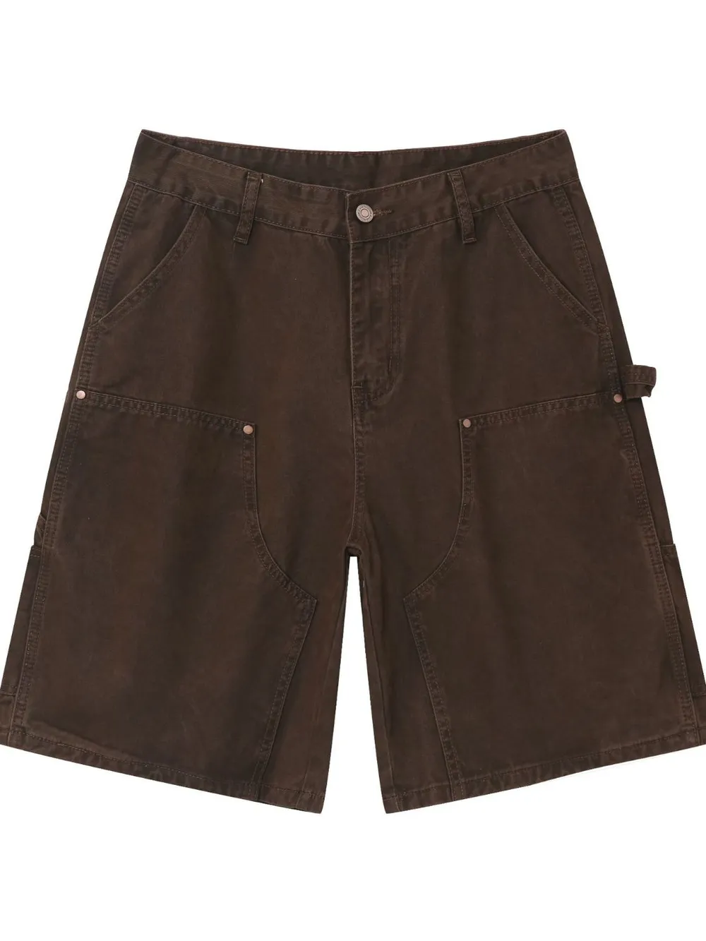 Men's Mid Rise Denim Shorts with Pockets, image 7