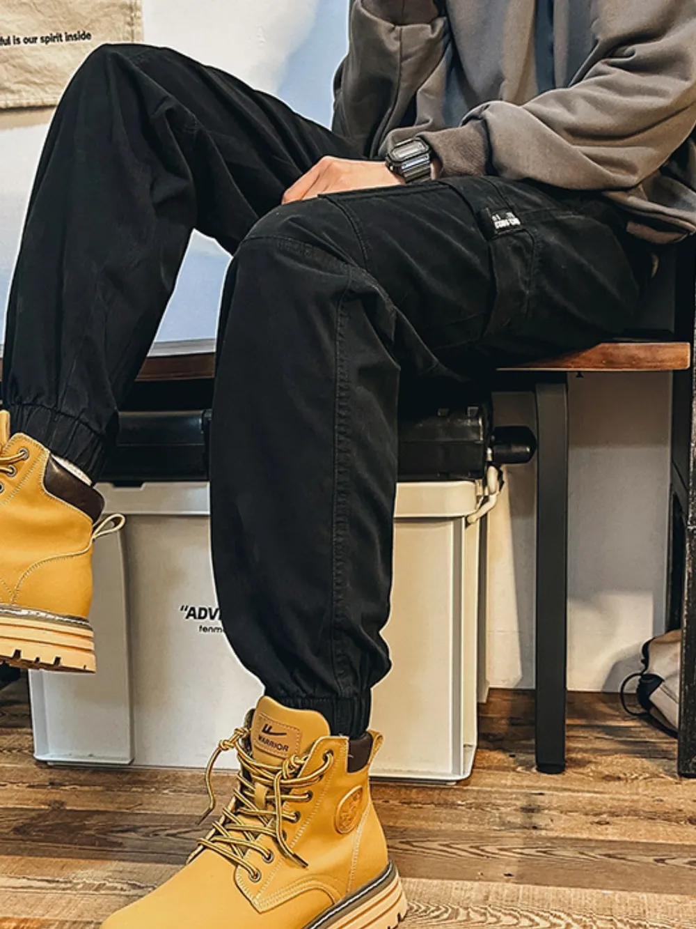 Men's Plus Size Drawstring Pants with Cargo Pockes, image 6