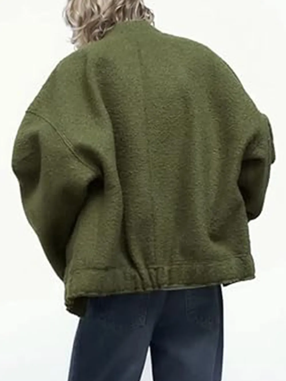 Full Size Snap Down Drop Shoulder Jacket, image 17