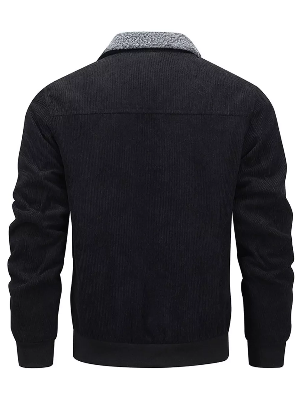 Men's Plus Size Corduroy Sherpa Lined Winter Coat, image 4
