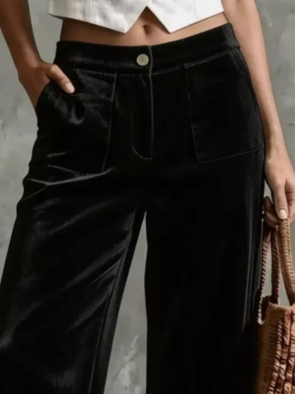 Full Size Velvet Wide-Leg Pants Plus Size, image 8