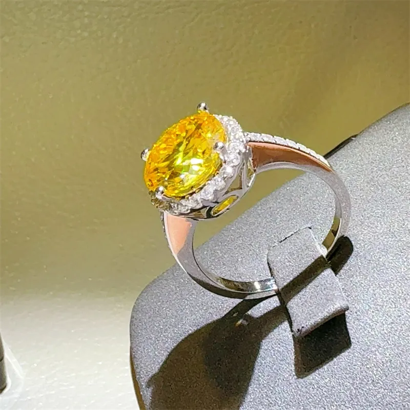 3 Carat Moissanite Zircon 925 Sterling Silver Ring, image 4