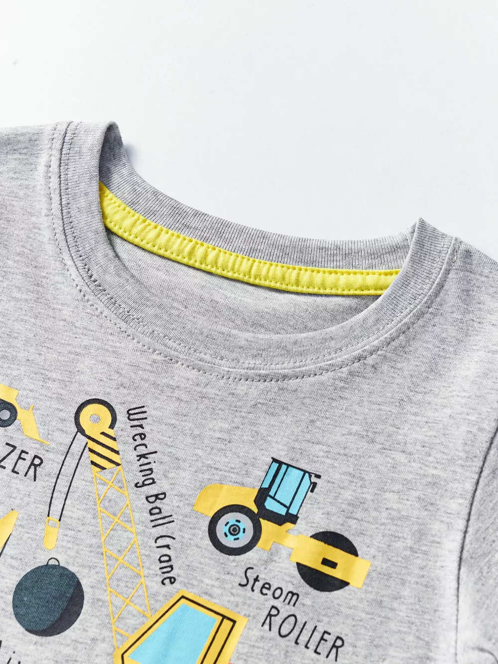 Children's Construction Vehicle Crew Neck Short Sleeve T-Shirt, image 8