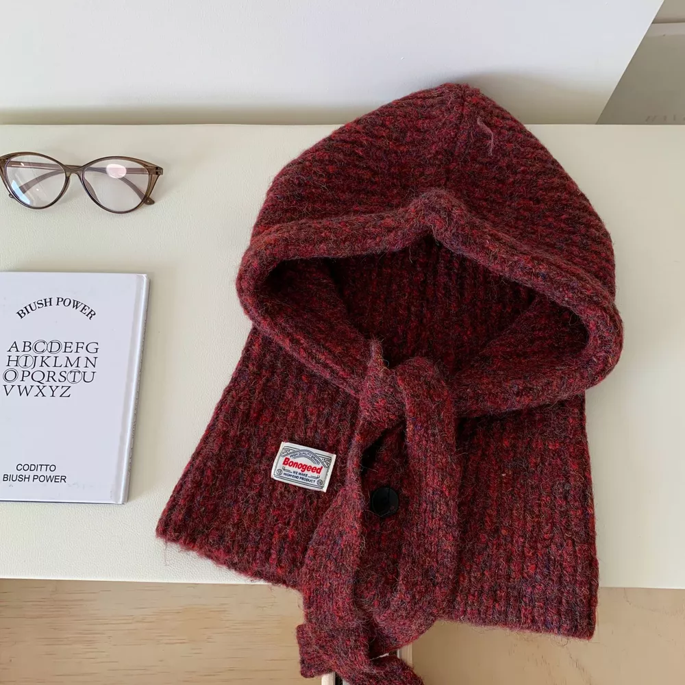 Knitted Winter Scarf Hat, image 6