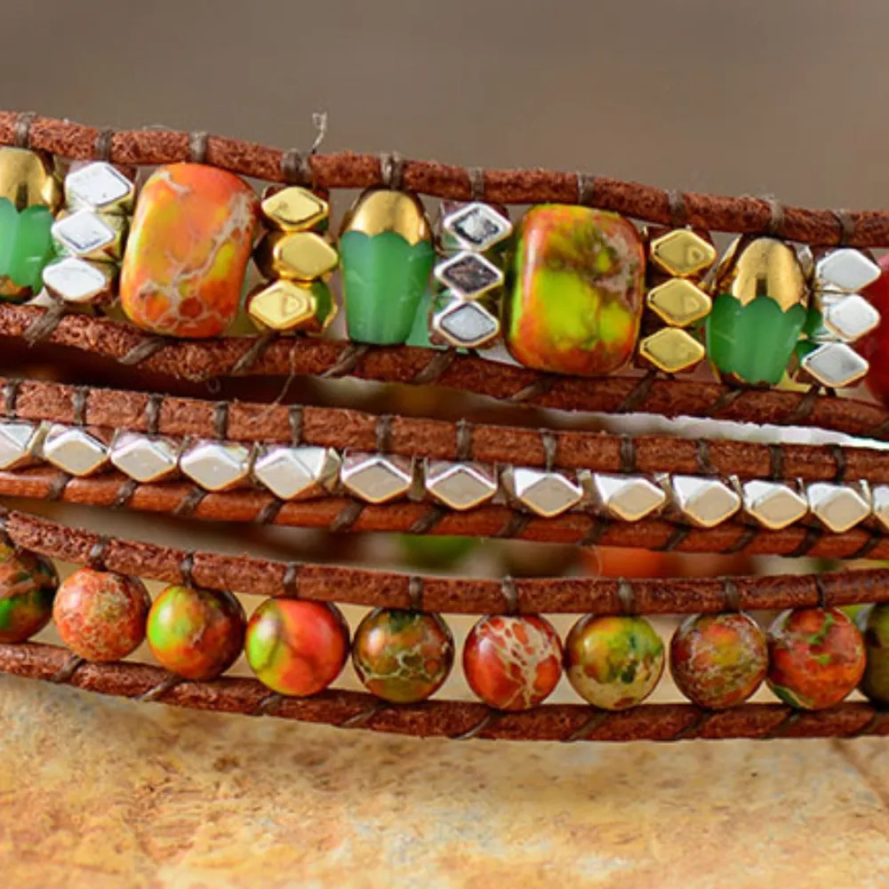 Natural Stone Woven Bracelet, image 3