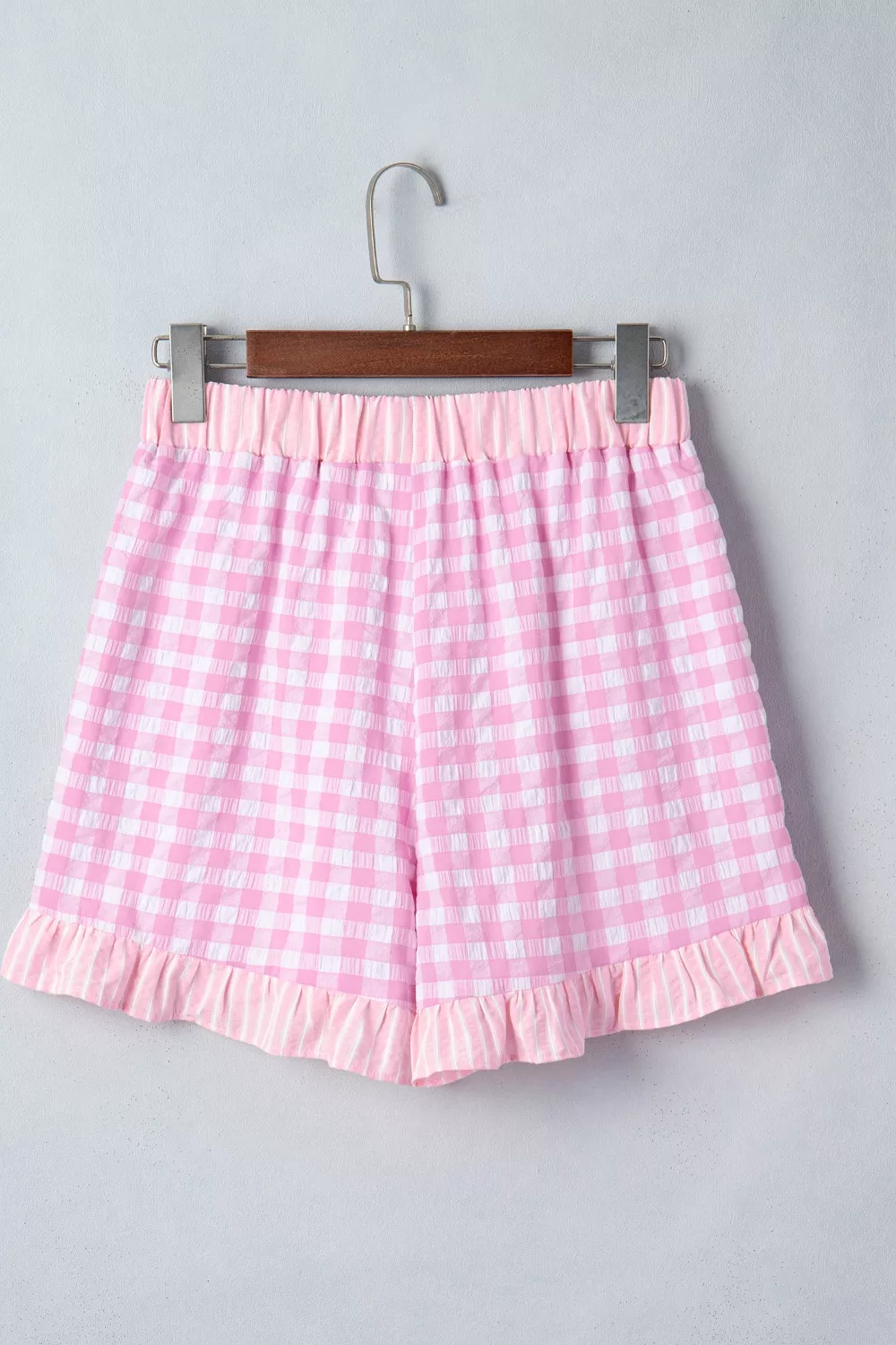 Gingham Ruffle Hem Shorts, image 6