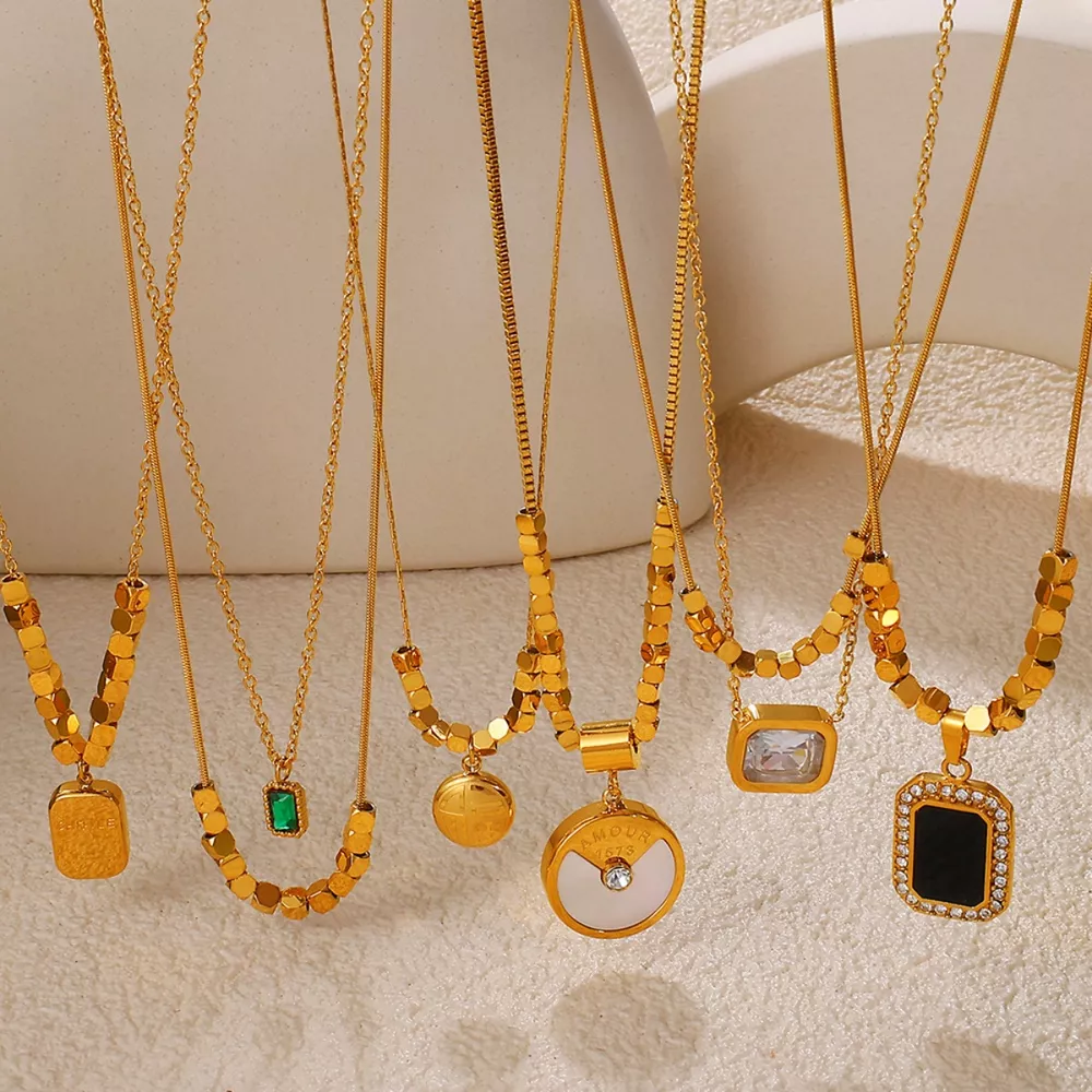 18K Gold-Plated Pendant Necklace