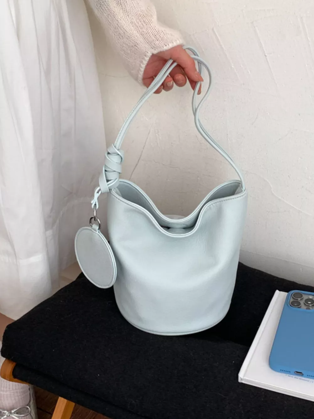 PU Leather Bucket Handbag, image 3
