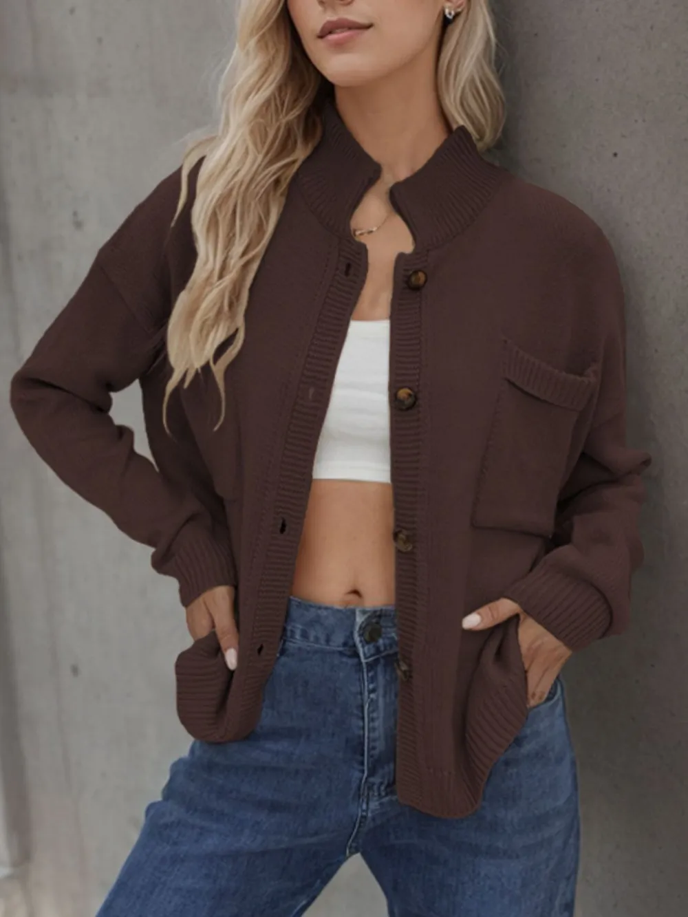 Button Up Long Sleeve Cardigan, image 10