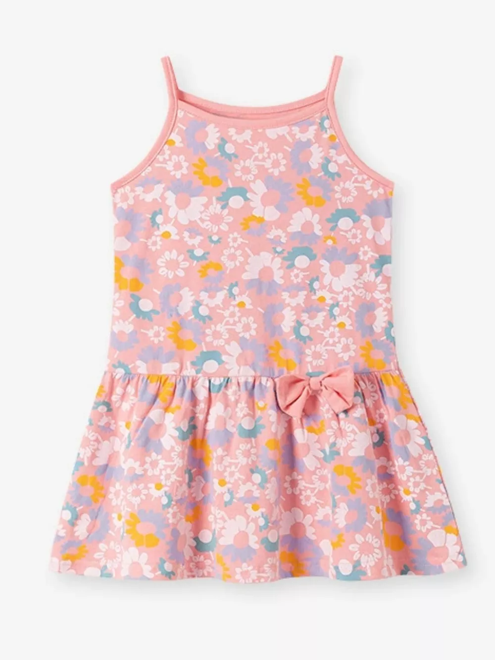Children's Bow Printed Sleeveless Casual Dress, image 3
