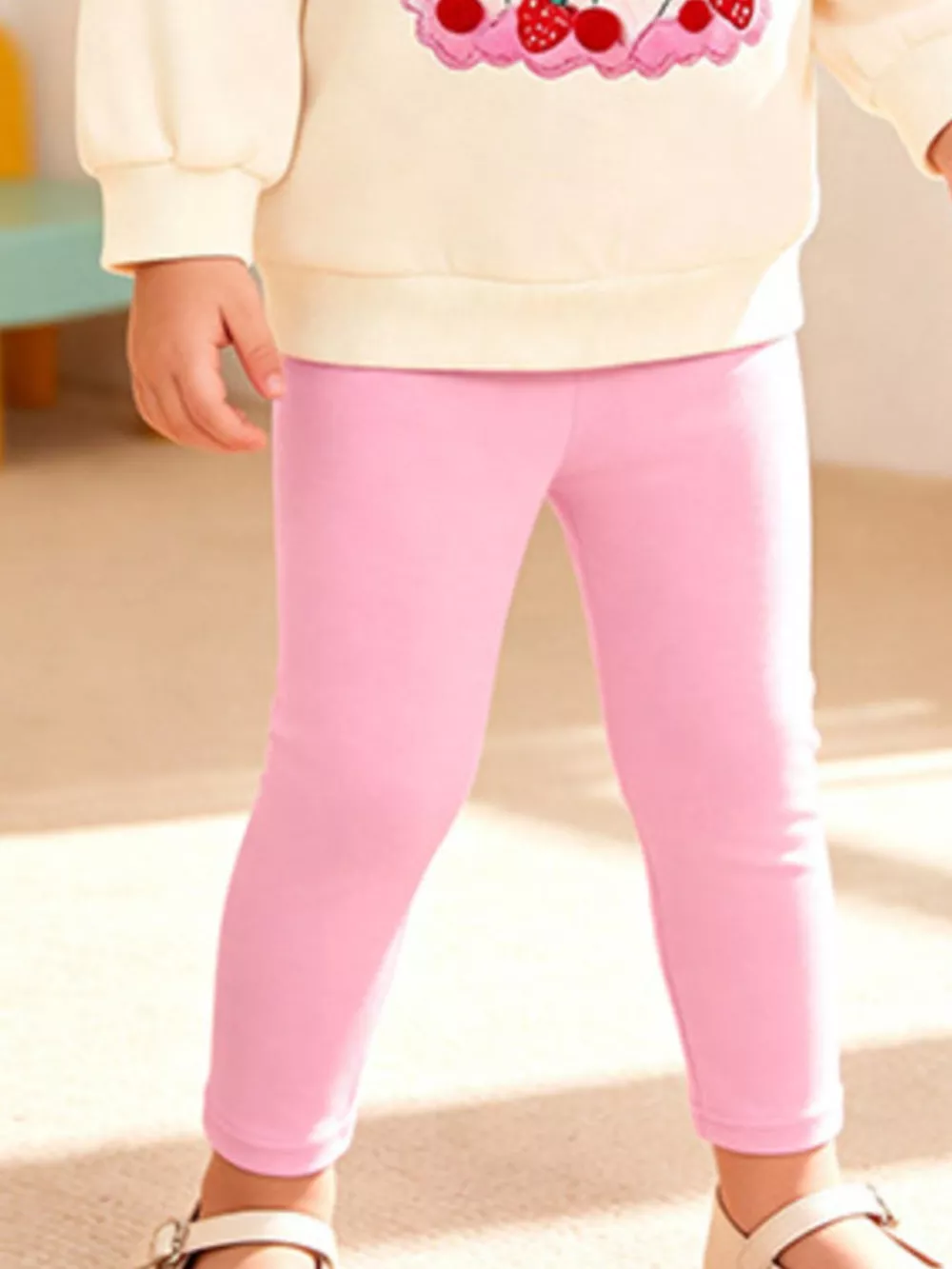 Children's Sweet Strawberry Cake Sweatshirt and Leggings Set, image 5