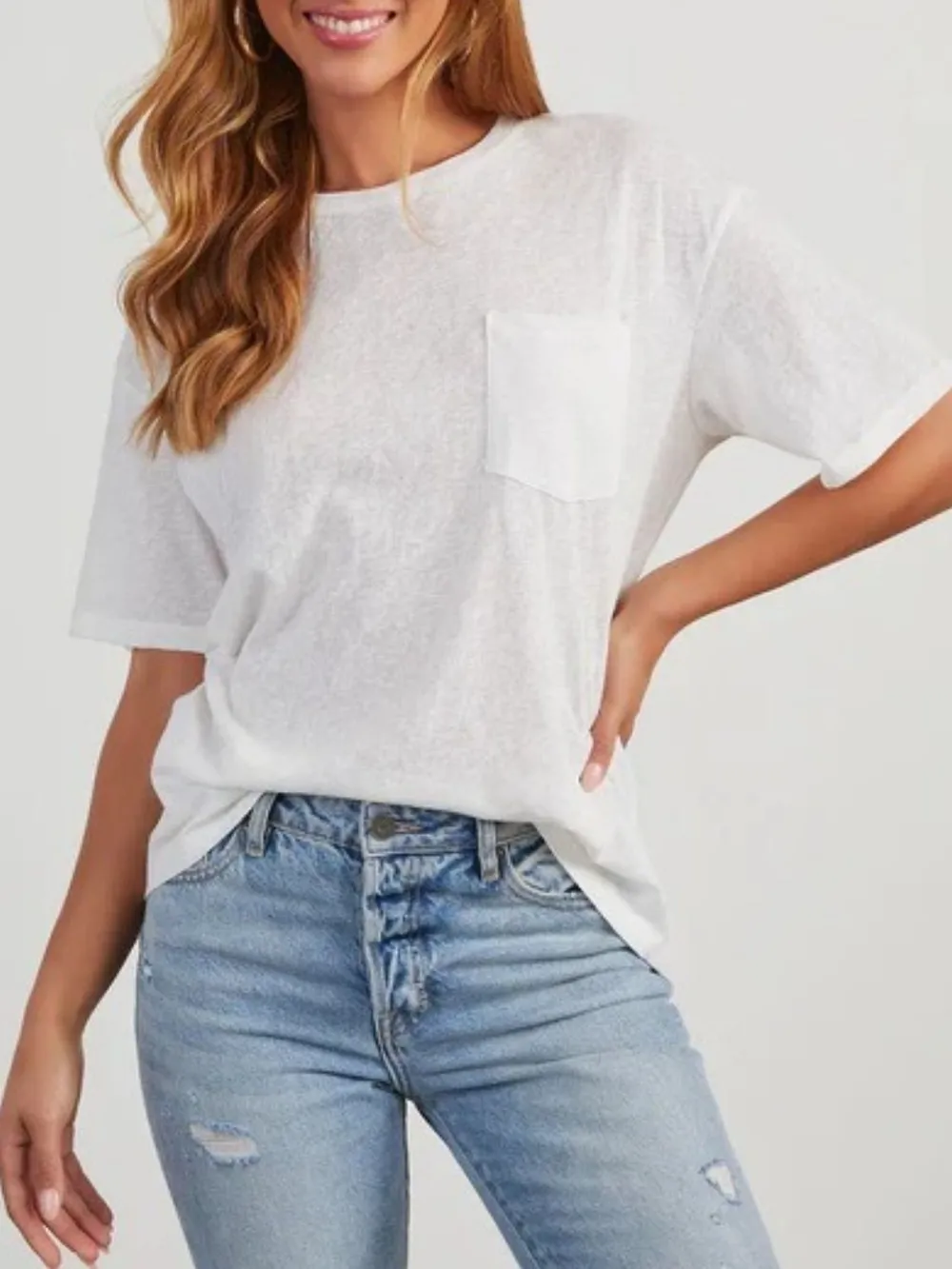 Round Neck Half Sleeve T-Shirt, image 2