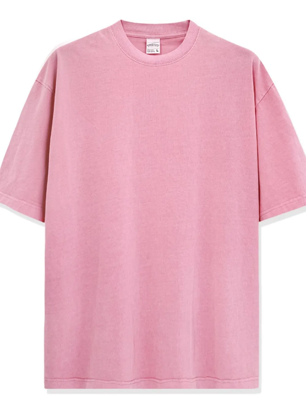 Men's Full Size Round Neck Washed T-Shirt Plus Size, image 5