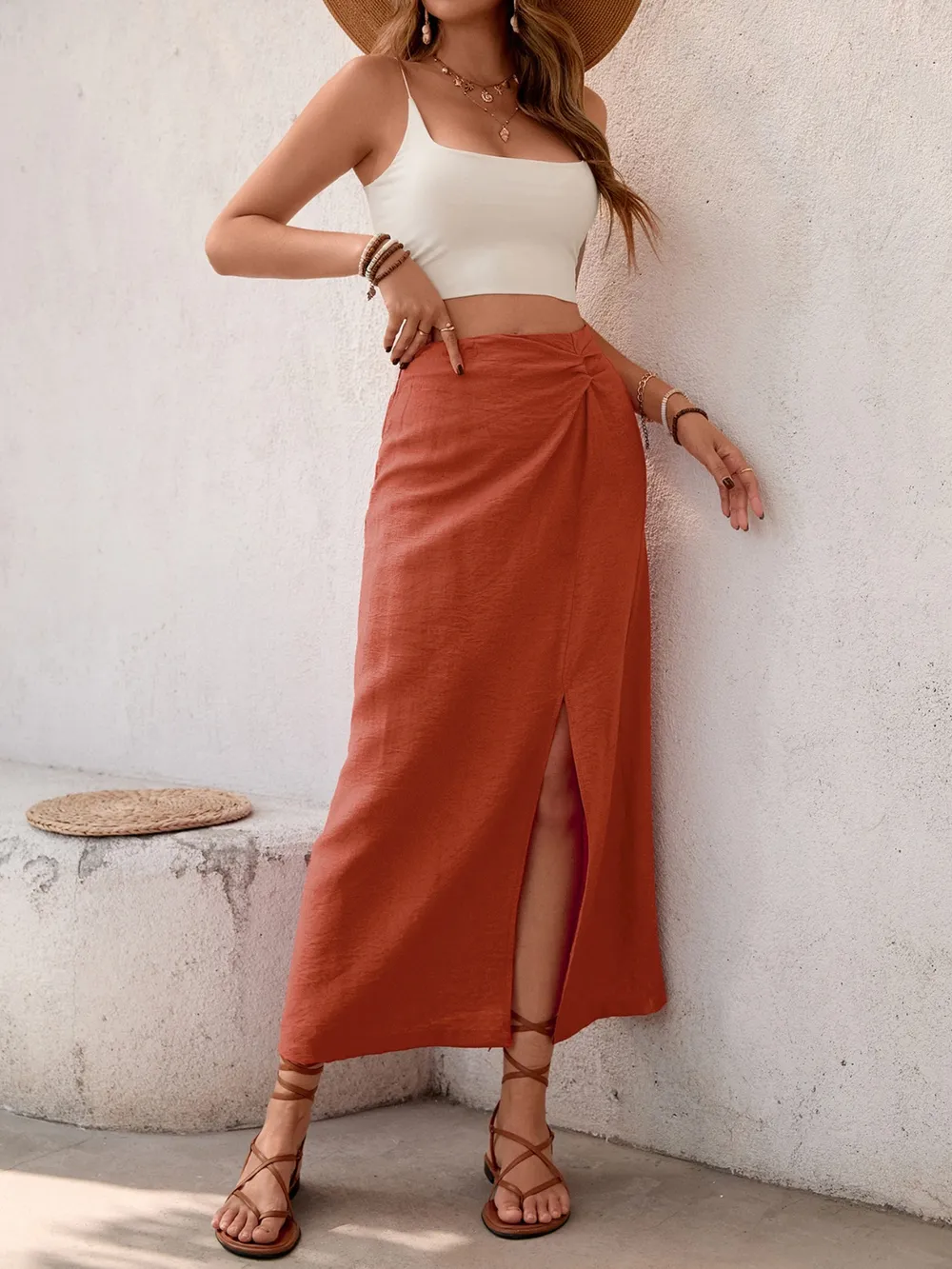 Slit Midi Skirt, image 4