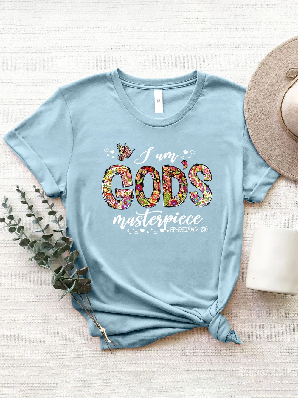 Letter Graphic Round Neck Short Sleeve T-Shirt, image 2