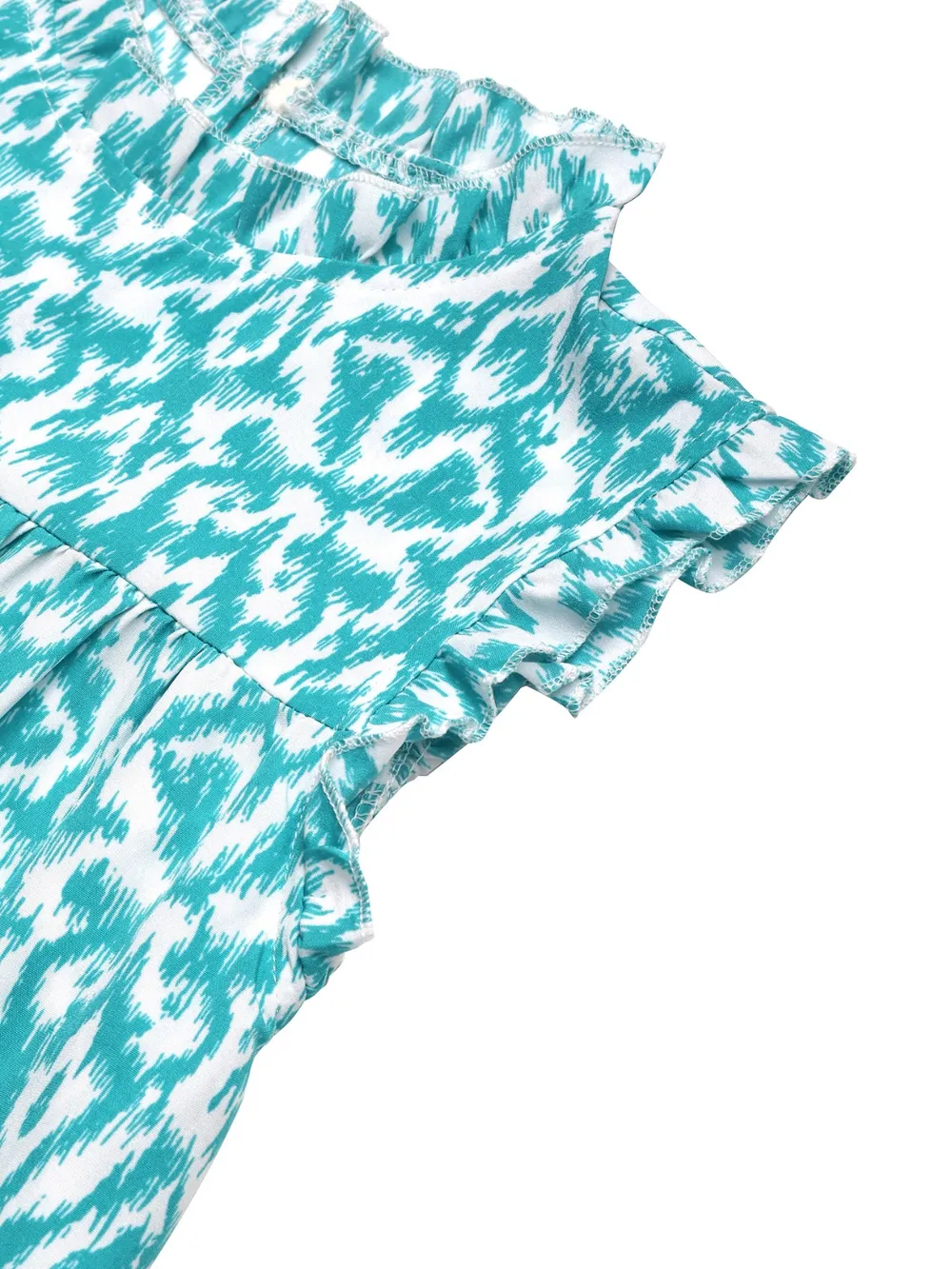 Printed Frill Sleeveless Tiered Mini Dress, image 4