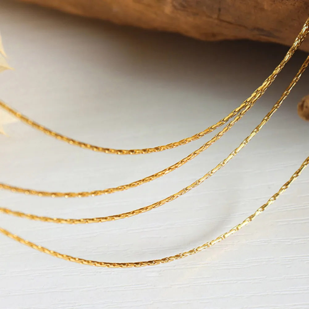 18K Gold-Plated Multi-Layer Clavicle Chain Necklace, image 5