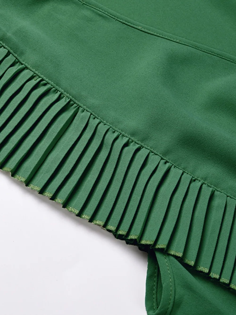 Tied Surplice Cap Sleeve Pleated Dress, image 9