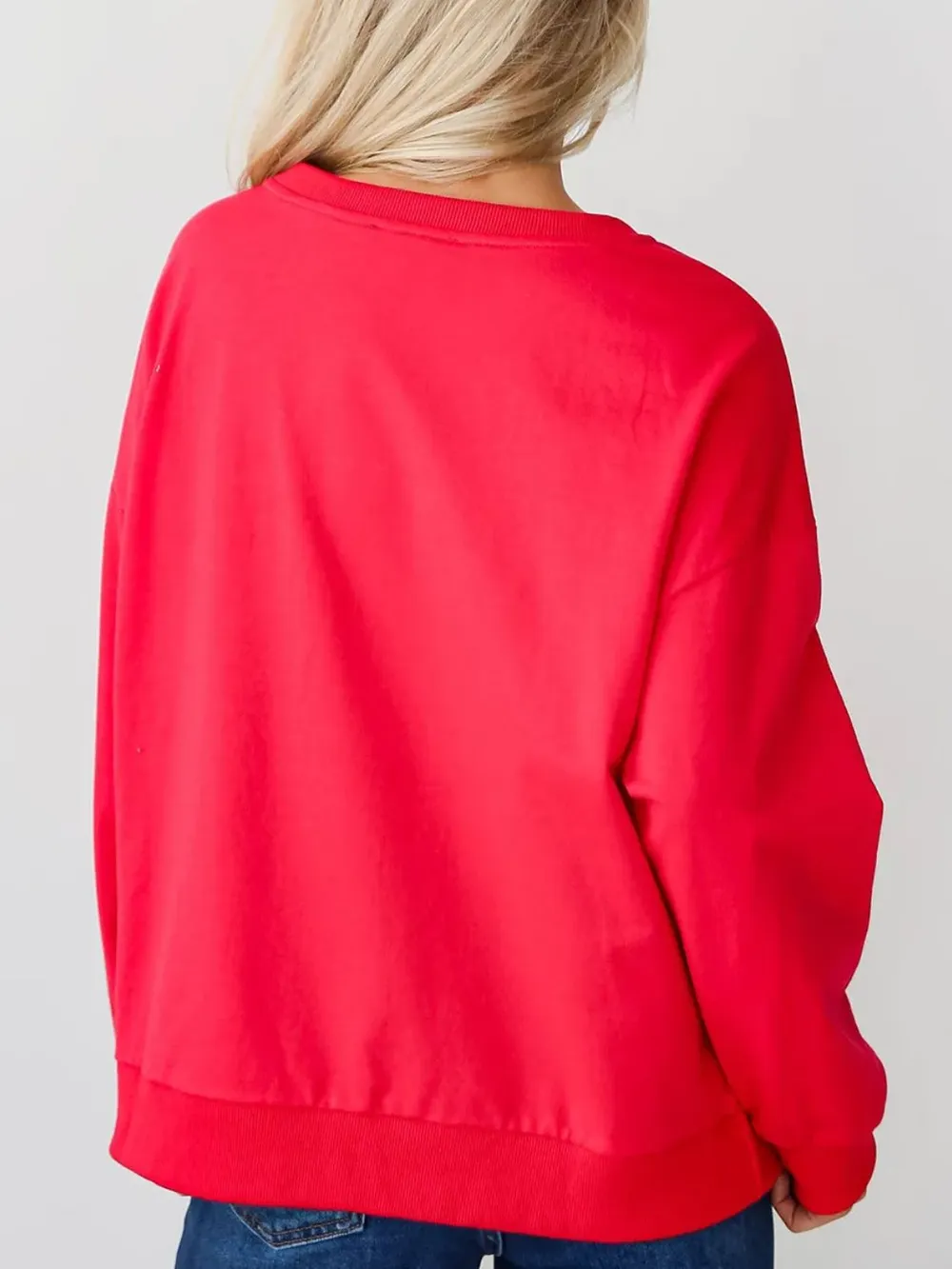 Letter Round Neck Long Sleeve Sweatshirt, image 2