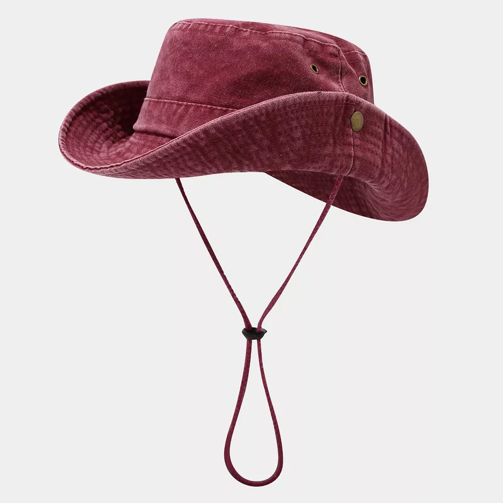 Wide-Brim Sun Protection Bucket Hat, image 3