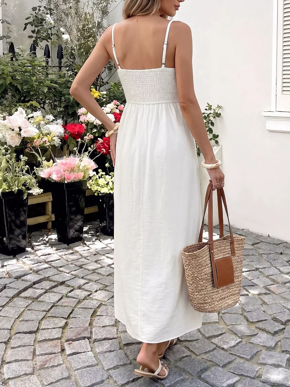 Lace V-Neck Flowy Maxi Dress, image 5