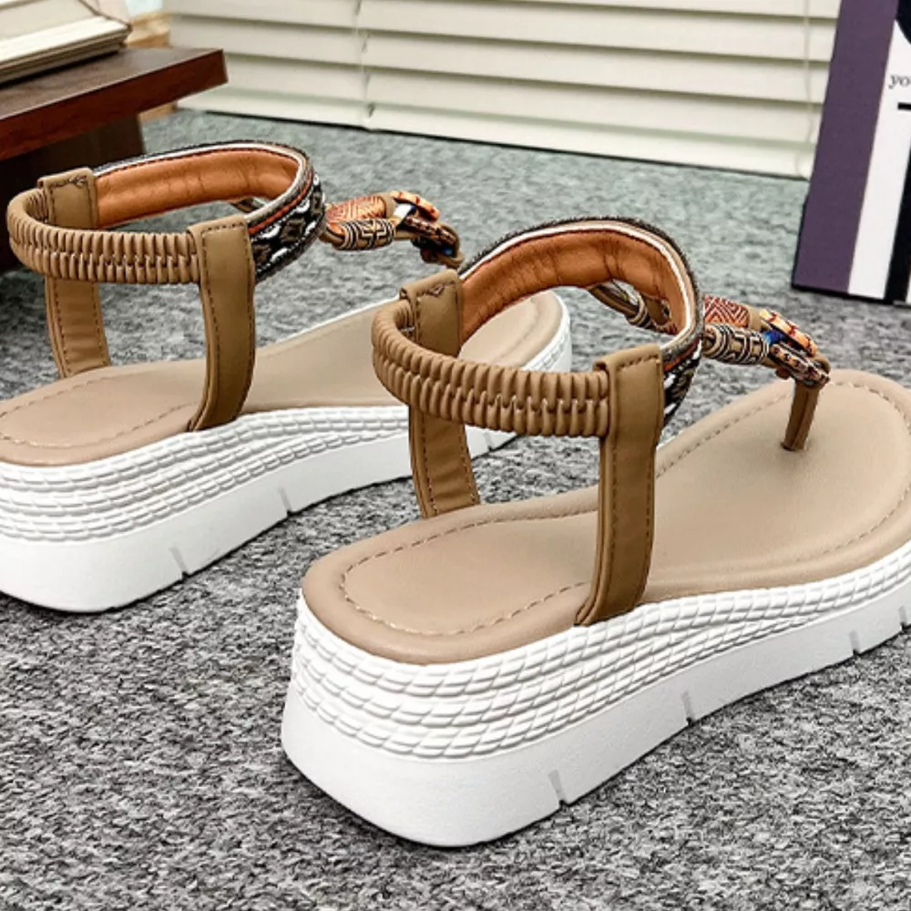 Toe Post Wedge Sandals, image 7