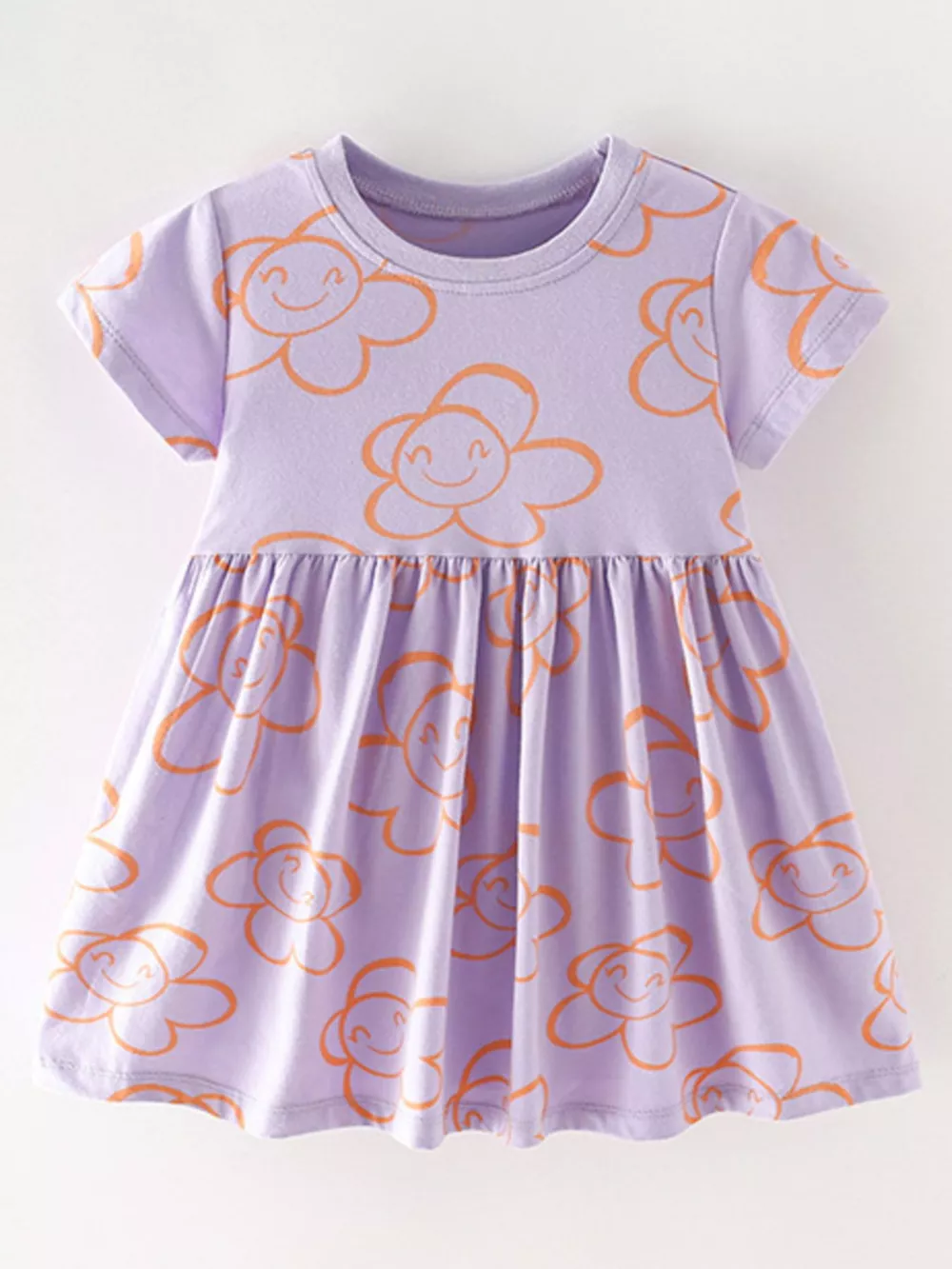 Children's Flower Print Casual Dress, image 2