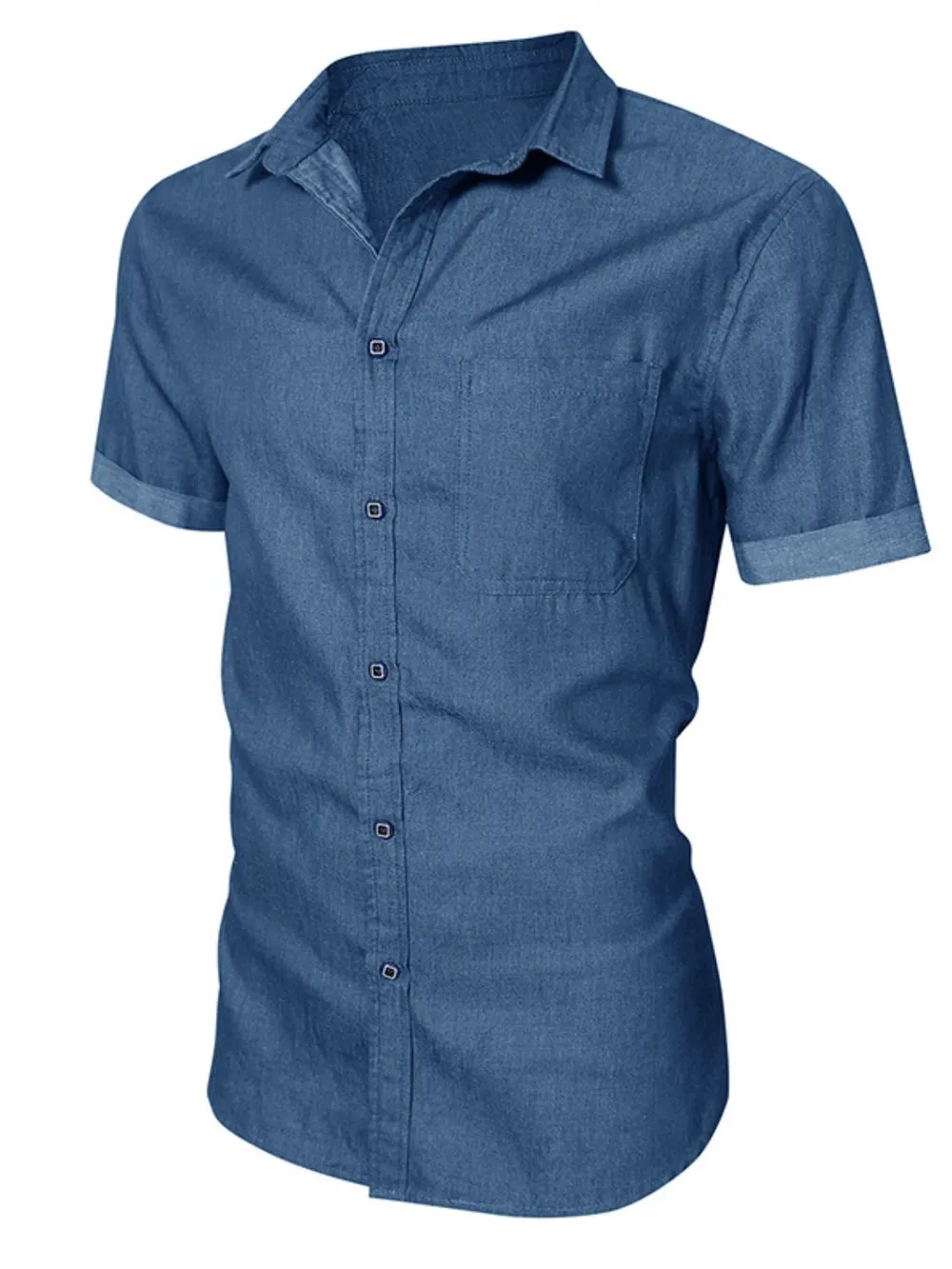 Men's Button Up Short Sleeve Shirt, image 8