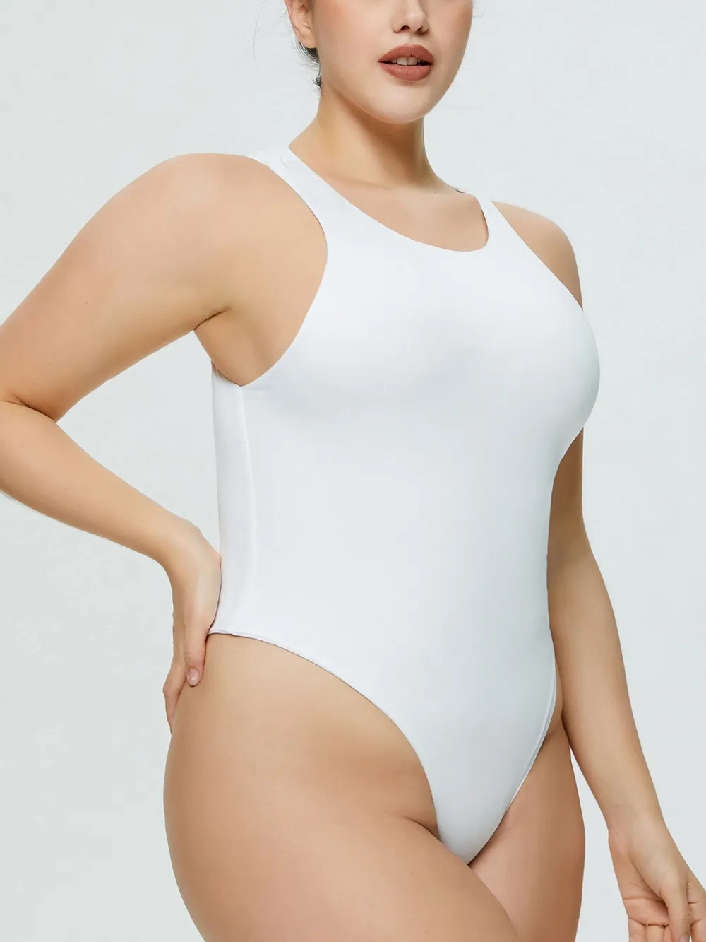 Full Size Round Neck Wide Strap Bodysuit, image 10