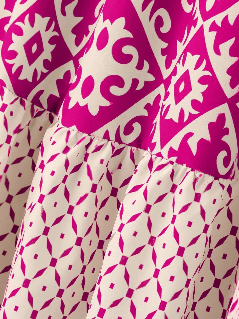 Geometric Elastic Waist Maxi Skirt, image 7