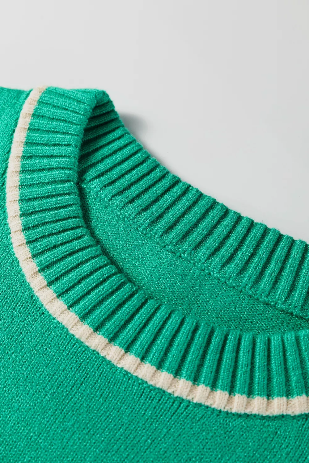 Contrast Detail Drop Shoulder Baggy Sweater, image 5