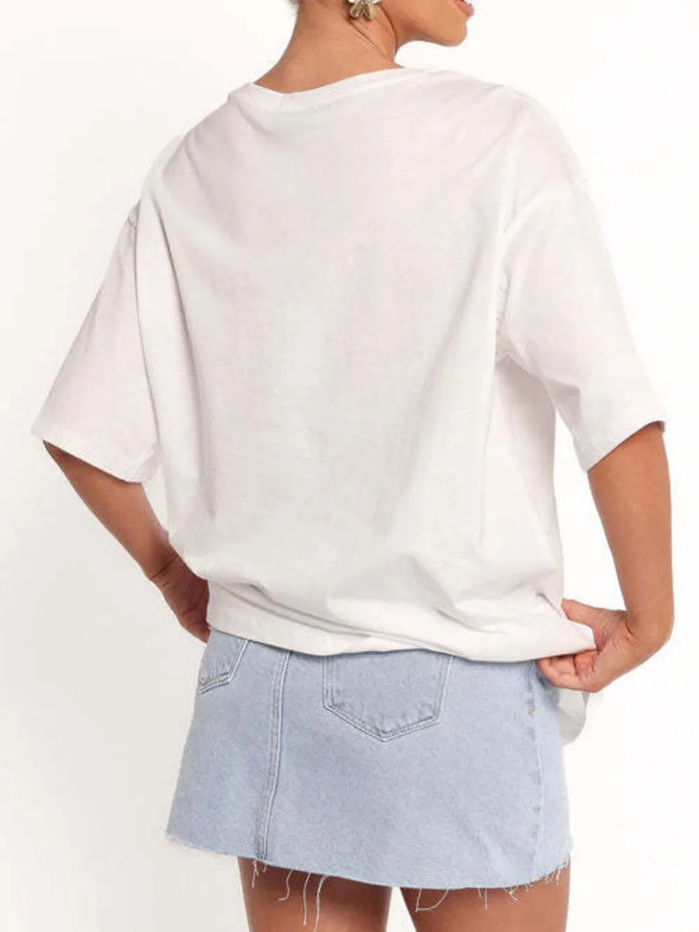 Graphic Round Neck Short Sleeve T-Shirt, image 5