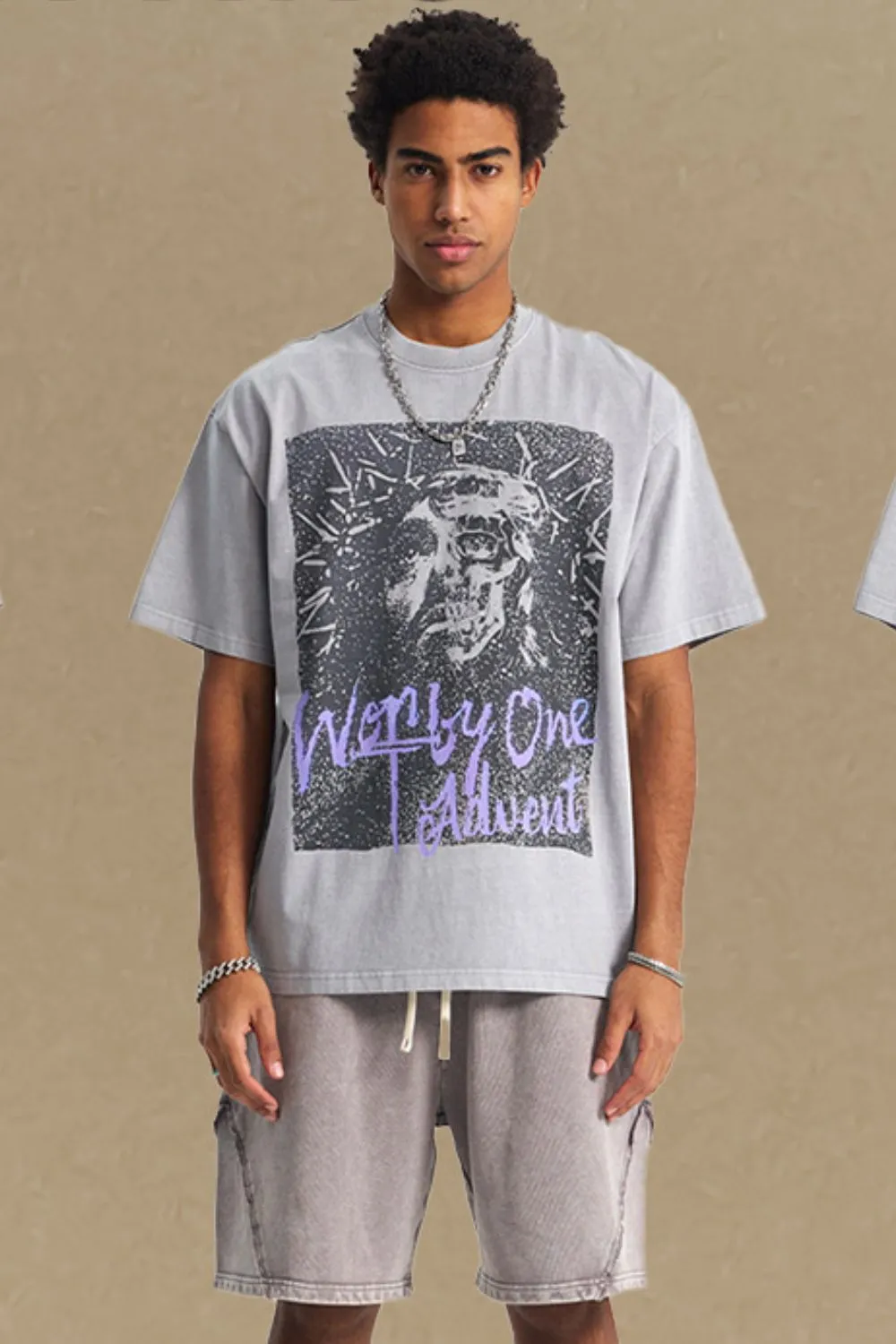 Men's Graphic Round Neck Short Sleeve T-Shirt, image 3
