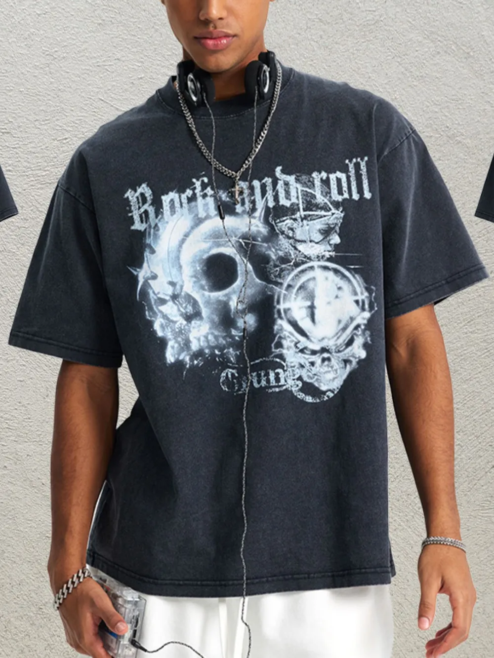 Men's Graphic Round Neck Short Sleeve T-Shirt, image 2
