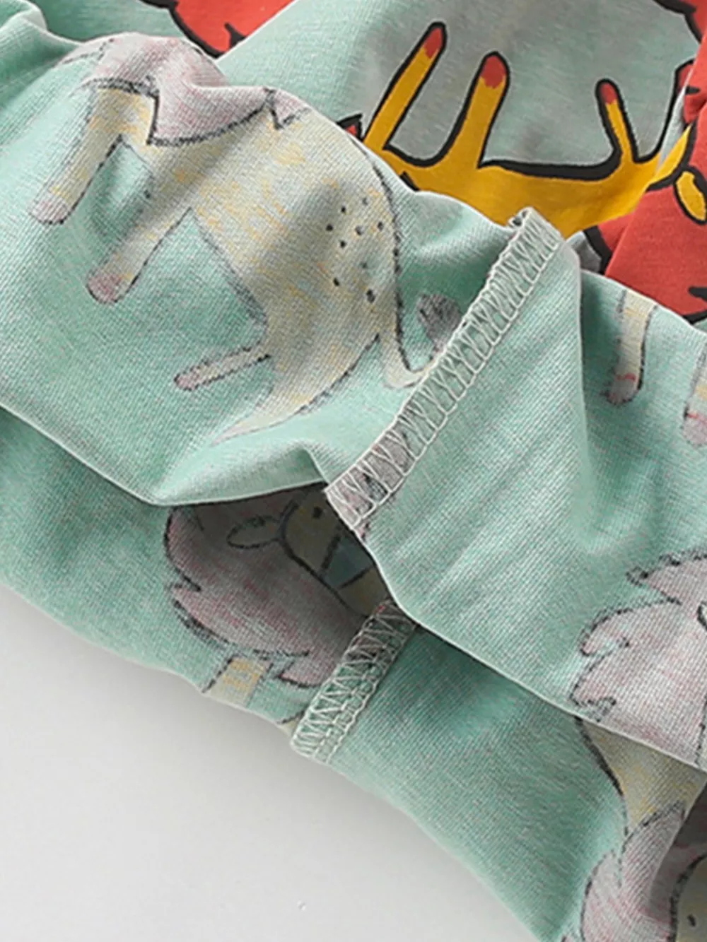 Children's Lion Print Round Neck Tee and Shorts Set, image 2
