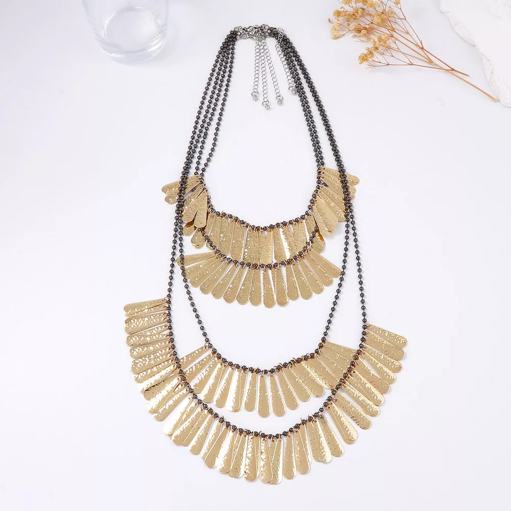 4-Piece 18K Gold-Plated Iron Tassel Necklace, image 5