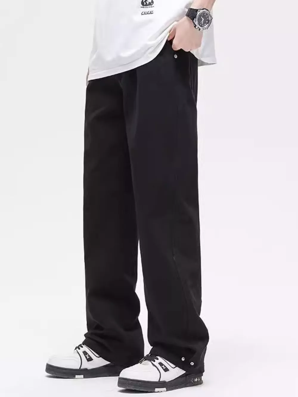 Men's Full Size Washed Wide Leg Jeans Plus Size, image 5