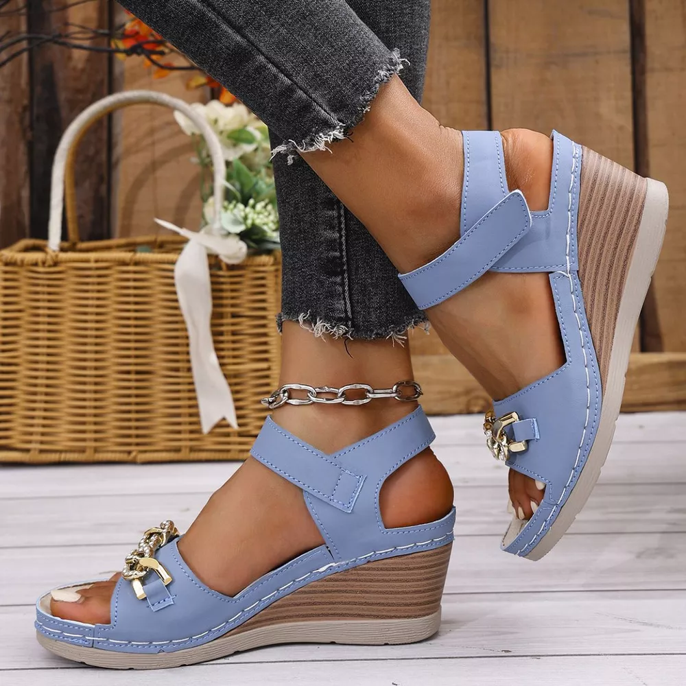 Open Toe Wedge Sandals, image 8