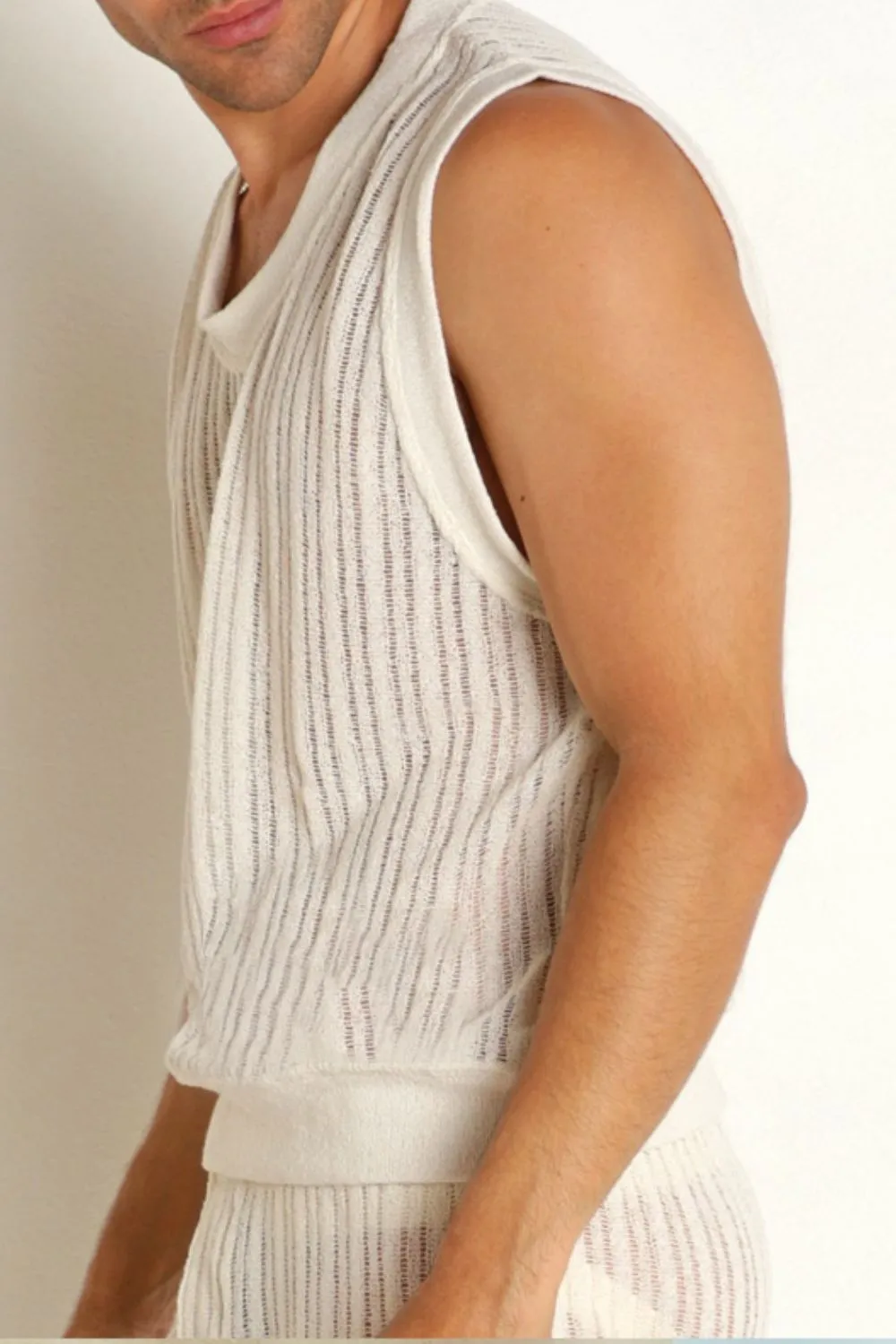 Men's Full Size Round Neck Tank and Shorts Set Plus Size, image 3