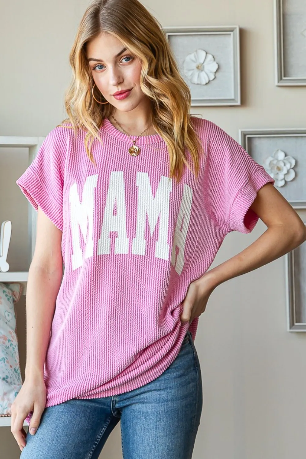 Full Size Letter Graphic Short Sleeve T-Shirt, image 5