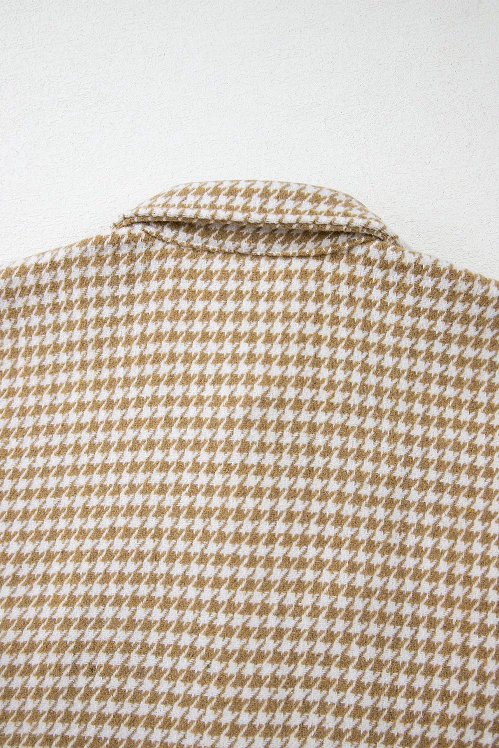 Button Down Houndstooth Color Block Shacket, image 6