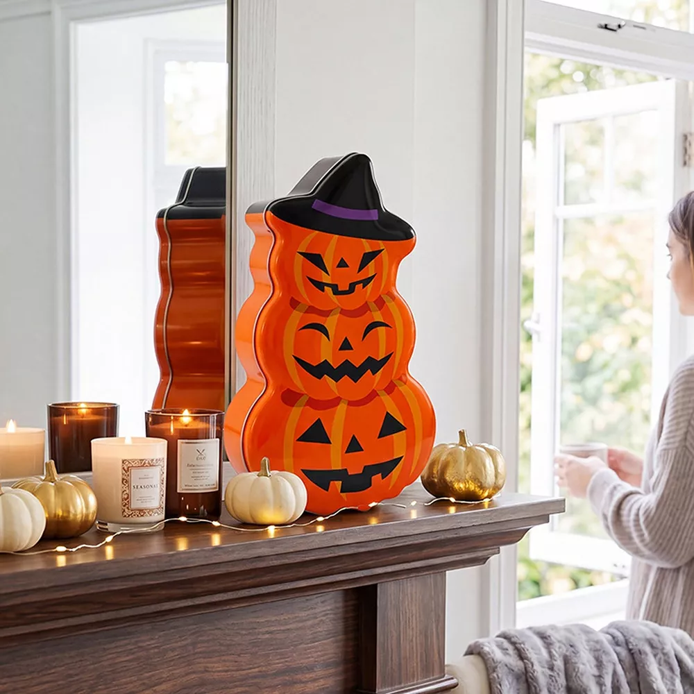 Halloween Jack-O'-Lantern Tin Storage Box, image 3
