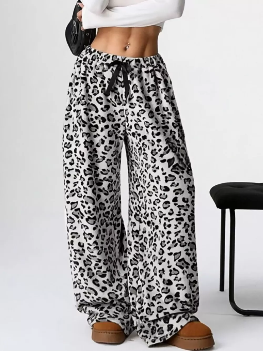 Drawstring Wide Leg Pants, image 21