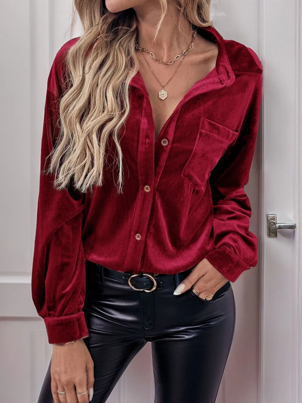 Button Up Long Sleeve Shirt, image 6